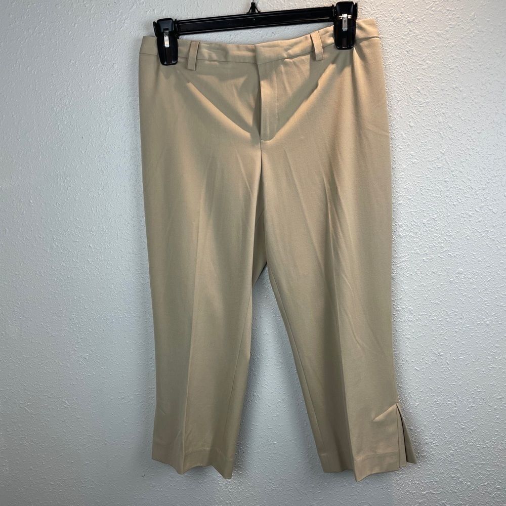 NWT Nine West Tan Cropped Slack Pants Size 10